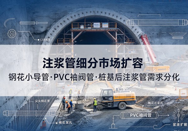 平城注浆管细分市场扩容，隧道钢花小导管、PVC 袖阀管、桩基后注浆管需求分化